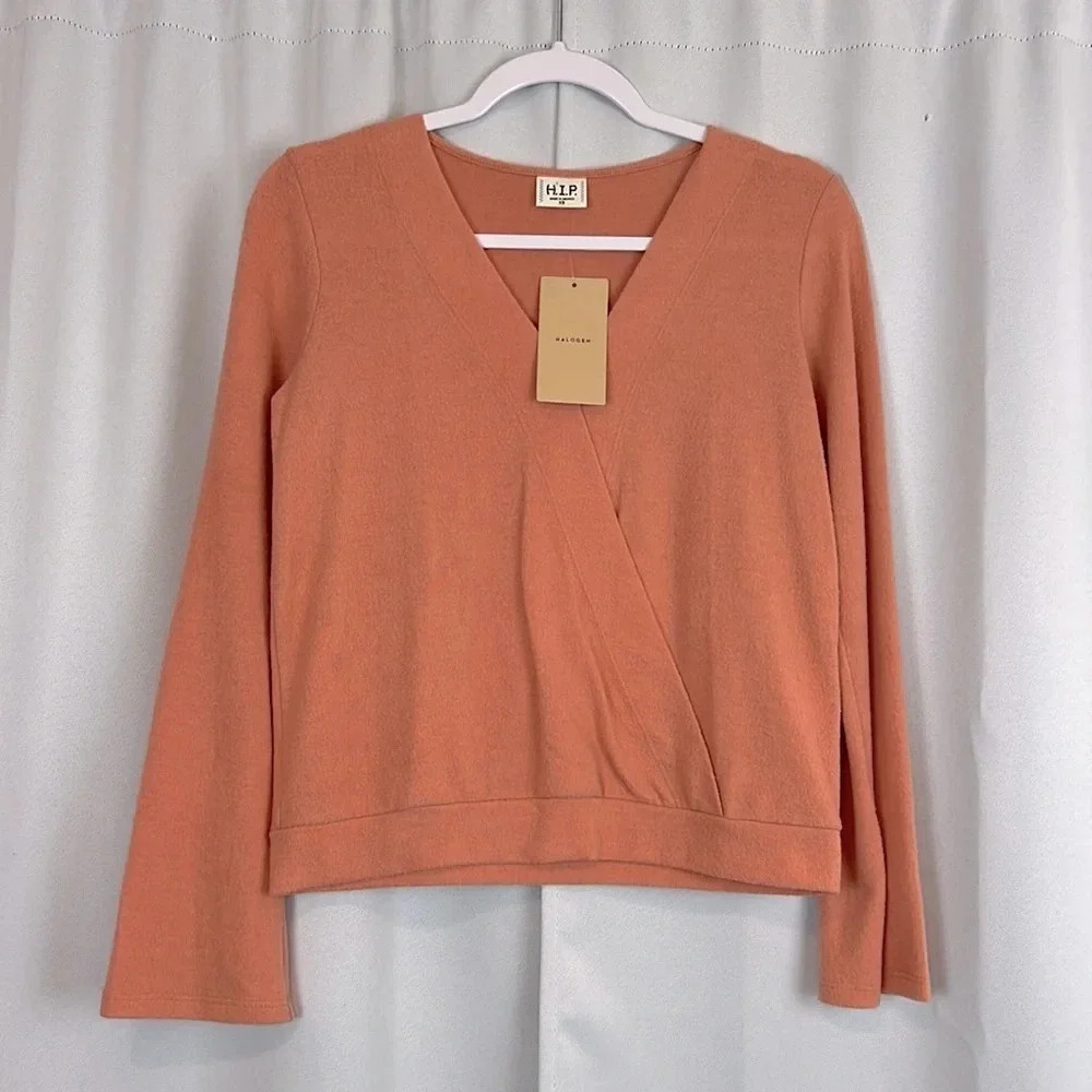 NEW H.I.P Halogen Long‎ Sleeve V-Neck Sweater Size XS